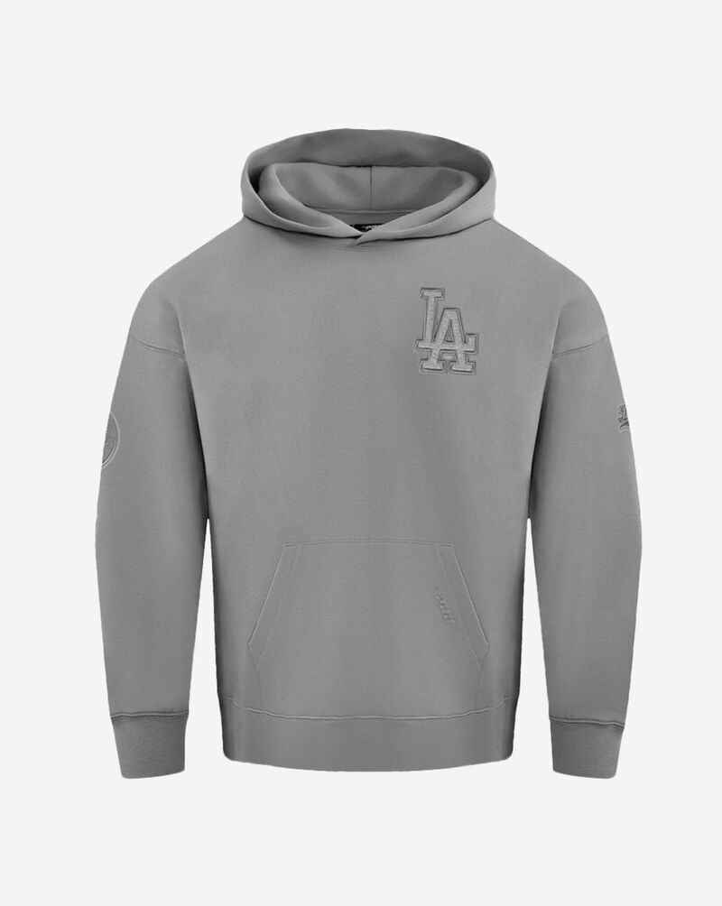 PRO STANDARD Los Angeles Dodgers Neutral Drop Shoulder Fleece Pullover Hoodie LLD537022-DHG Grey 1