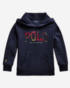 Kids' Plaid-Logo Fleece Hoodie