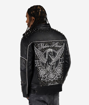 Noble Steed PU Trucker Jacket