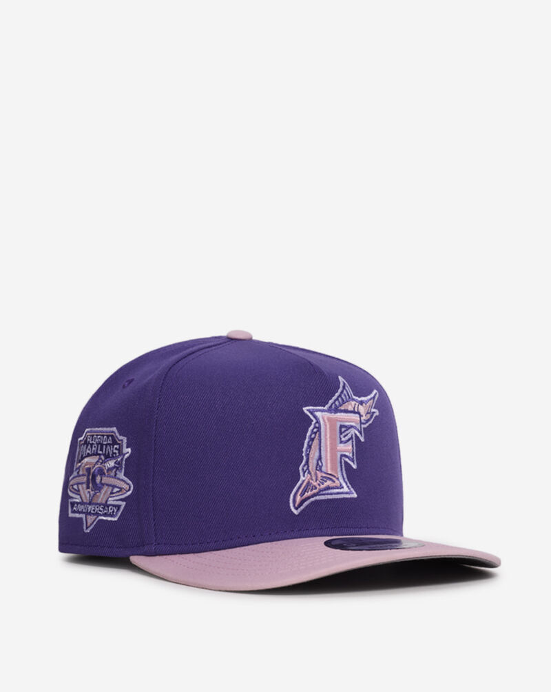 New Era 9Fifty Florida Marlins A-Frame Snapback Hat 71011799 Purple 1