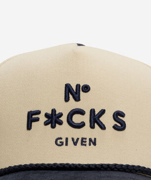 No F*cks Given Twill Suede Trucker Hat
