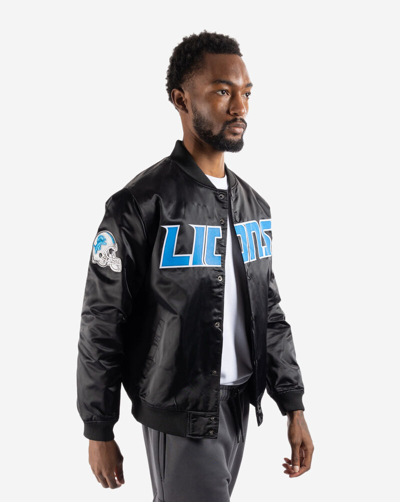 Pro Standard Detroit Lions Big Logo Satin Jacket FDL640949 Black 2