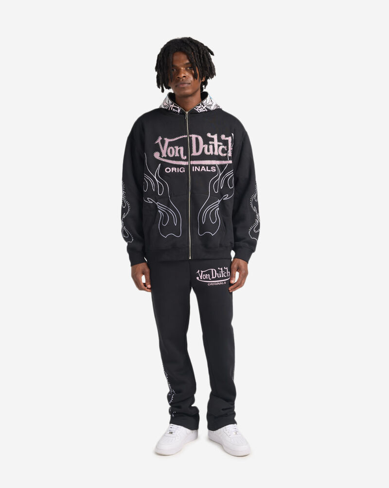 Von Dutch Evil Eye Flame Full-Zip Hoodie  4VND2B0428-BLK Black 4