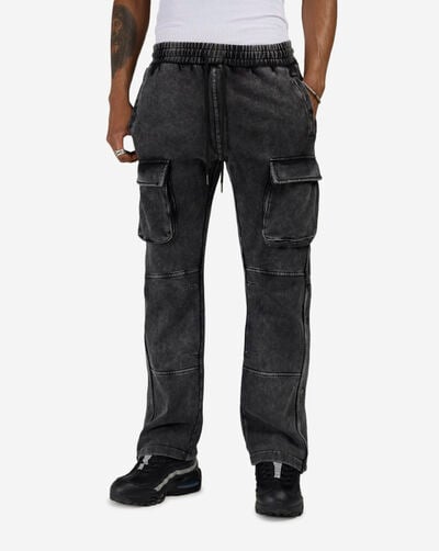 Washed Cargo Sweatpants