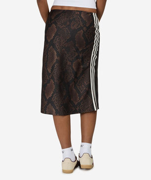 Snake Print Satin Skirt