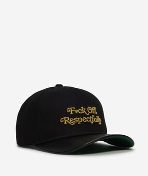 Respectfully Twill Nappa Leather Trucker Hat