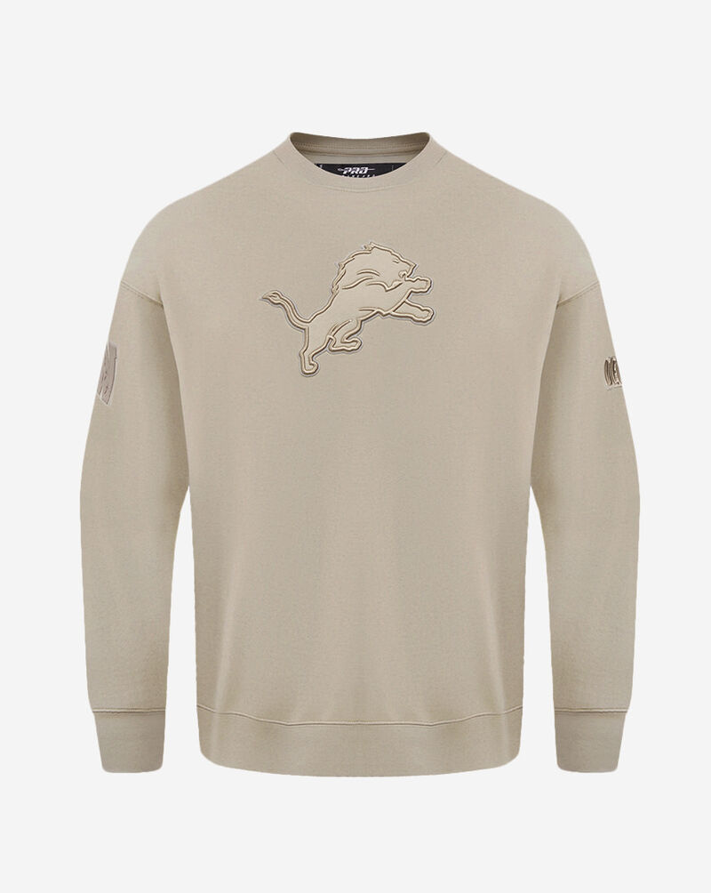PRO STANDARD Detroit Lions Neutral Drop Shoulder Fleece Crewneck FDL545309-TAU Beige 1