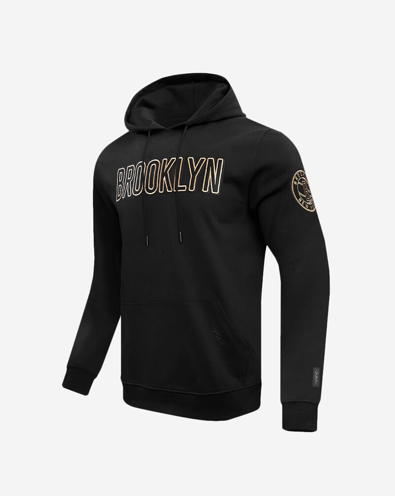 PRO STANDARD Black and Gold Brooklyn Nets Hoodie BBN5513628-BLK Black 2