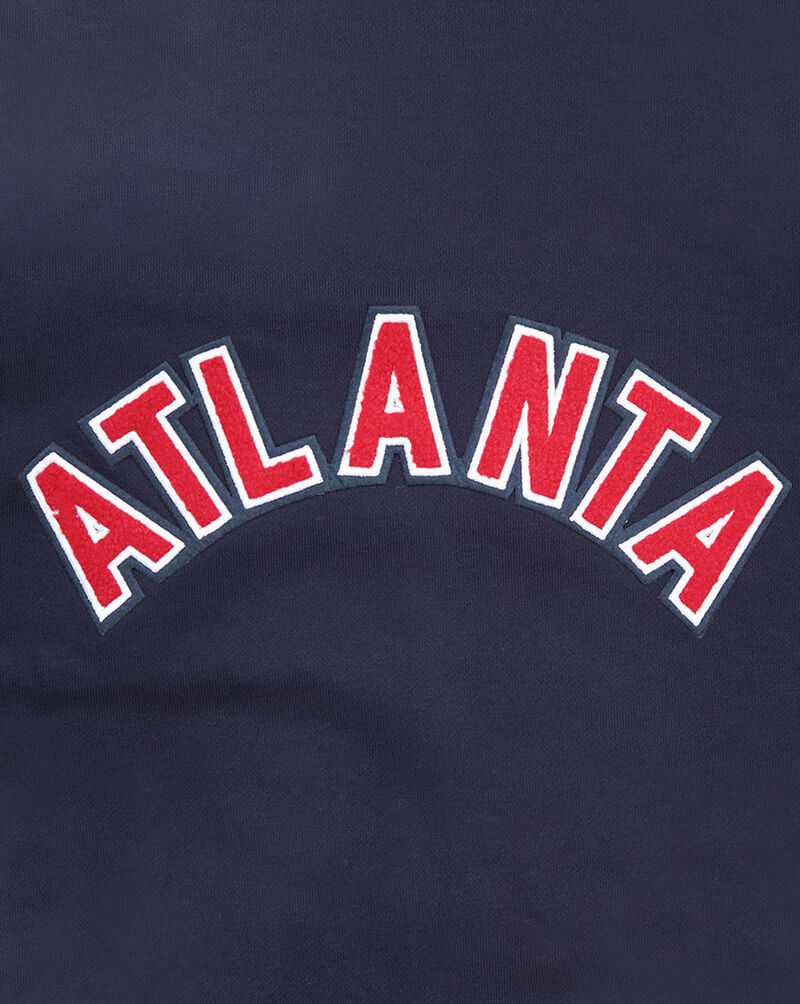 PRO STANDARD Atlanta Braves Classic Fleece Hoodie Dress LABB34346-MDN Blue 2