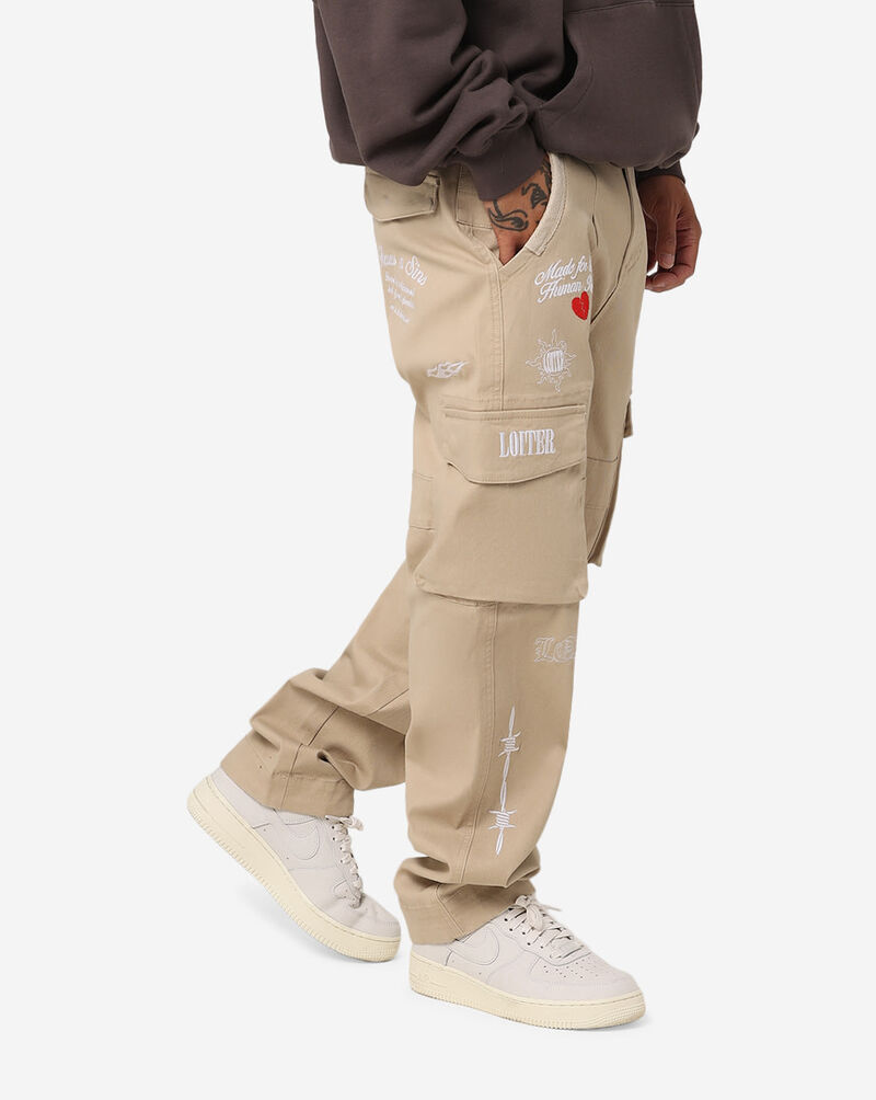 Shop Loiter Sketch Cargo Pants 03007895O007 beige SNIPES USA