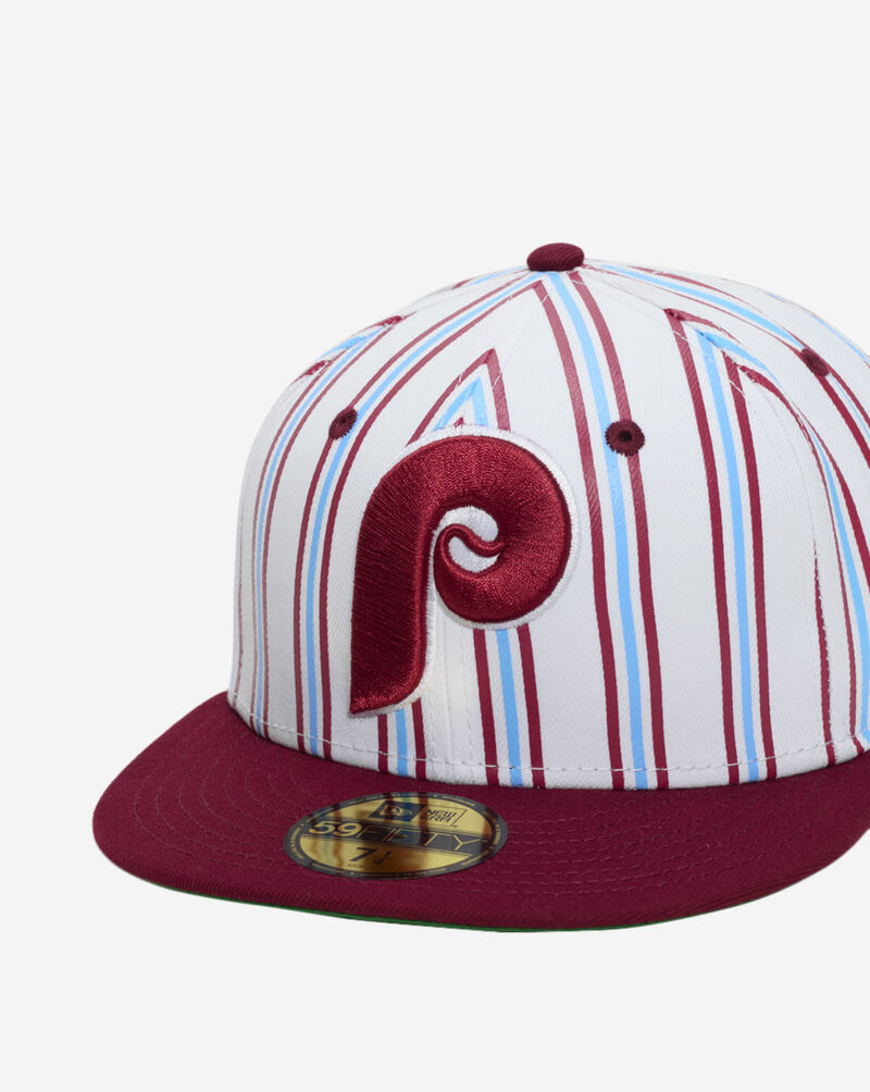 New Era 9Fifty 45th Anniversary Philadelphia Phillies Pinstripe A-Frame Snapback Hat 60765638 silver 2