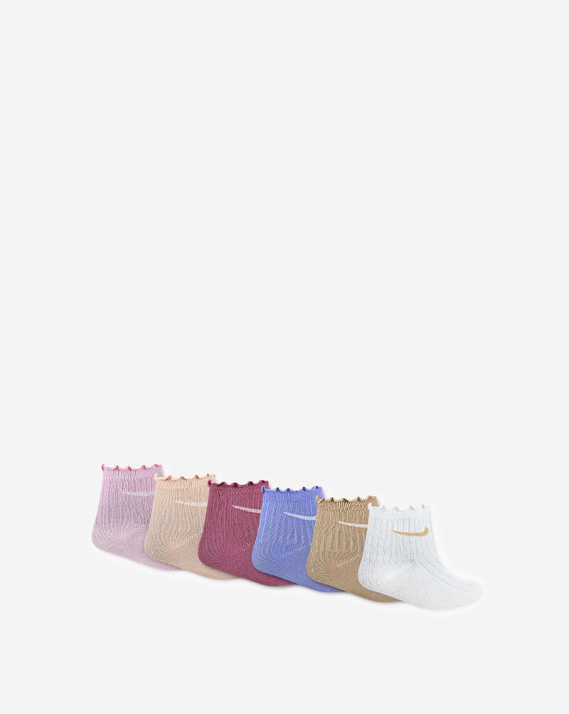 Nike Little Kids' Lettuce Welt 6Pk Ankle Socks GN1232-A0W Multi 3