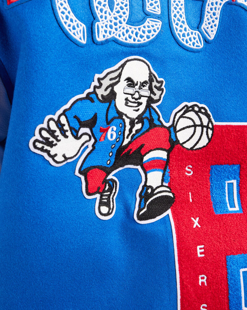 Pro Standard Philadelphia 76ers Logo Varsity Jacket BP7654216-RYR Blue 5