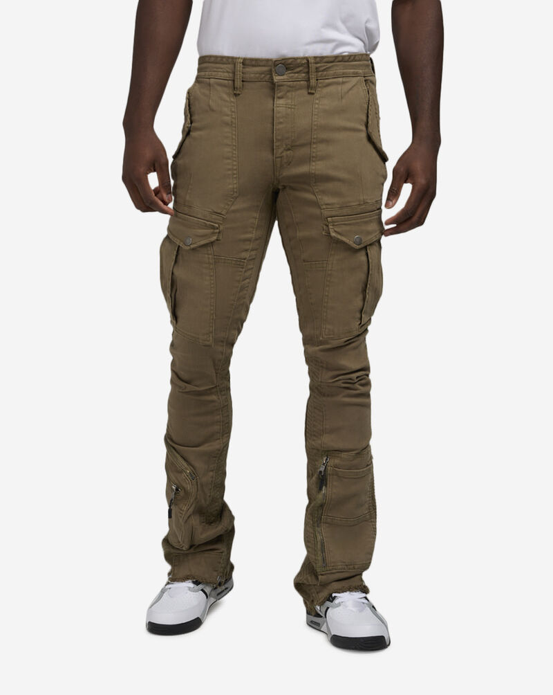 Jordan Craig Stacked Herringbone Twill Cargo Pants JTF320-SAG Green 1