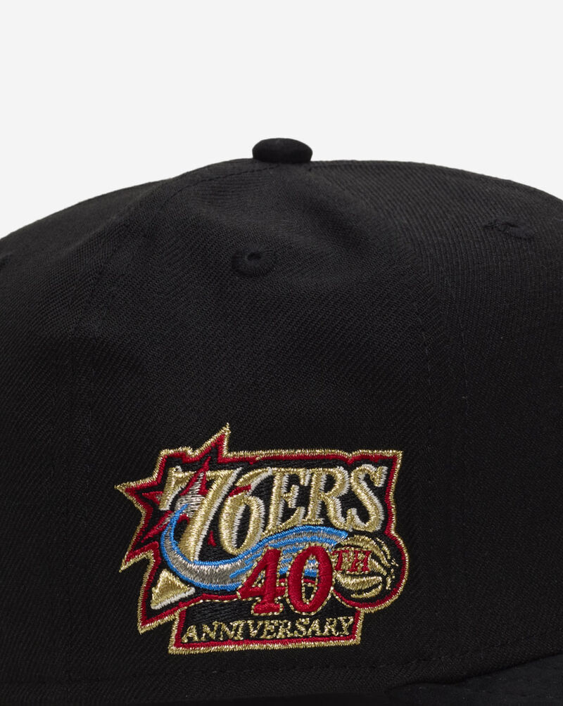 New Era 9Fifty Philadelphia 76ers Metallic Snapback Hat 60914579 Black 2