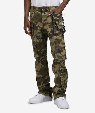 Stacked Flare Twill Pants