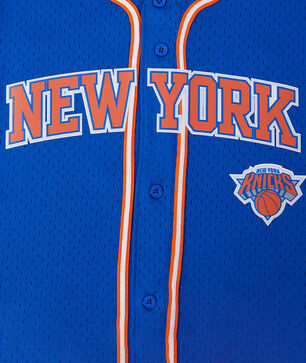 Big Boys' New York Knicks Classic Mesh Button-Down Shirt