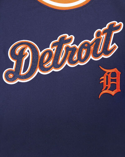 Big Boys' Detroit Tigers Retro Classic Striped Rib Tee