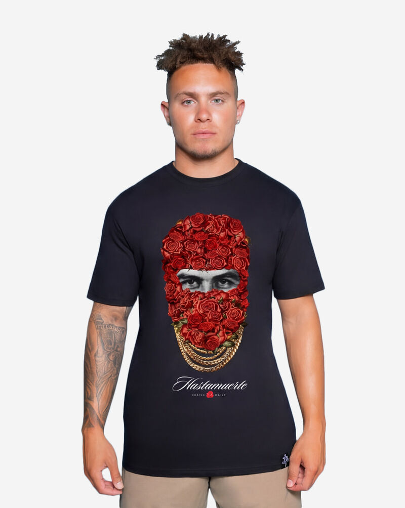 Hasta Muerte PB Rose Mask Tee  HM-PBROSEMASK-BLACK Black 1