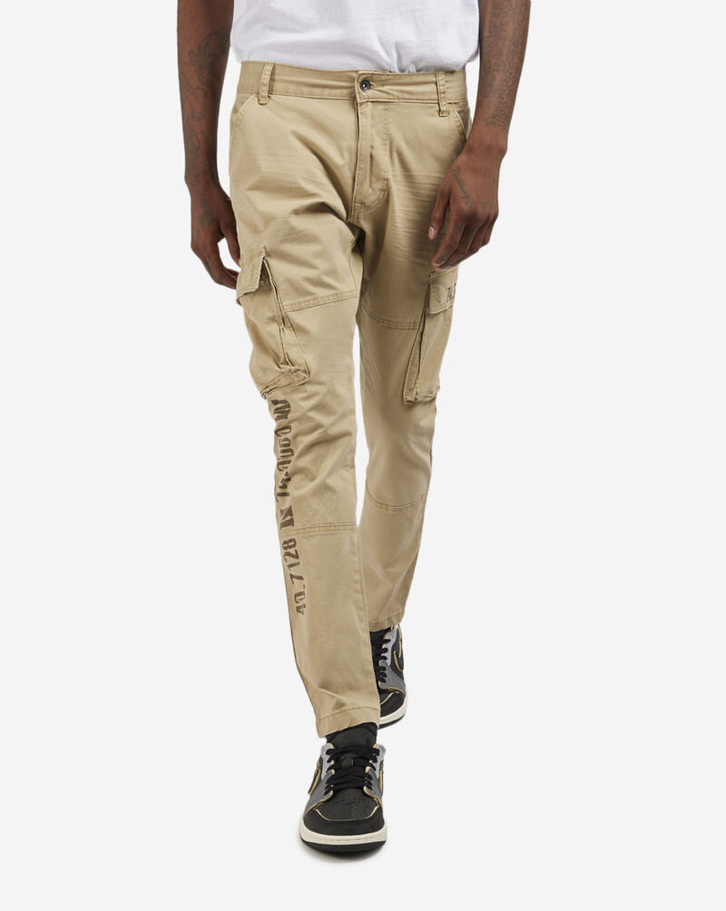Shop Smoke Rise Twill Cargo Pocket Pants JP22544JKHA beige SNIPES USA