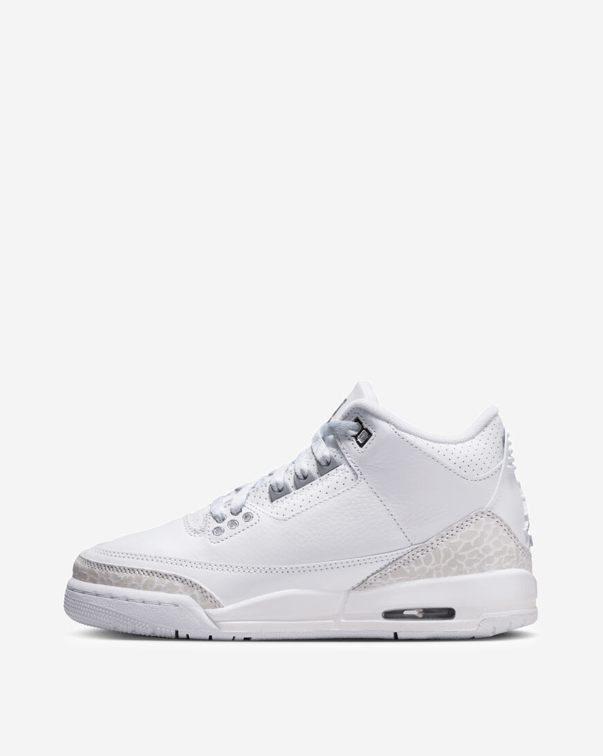 Shop Jordan Big Kids' Air Jordan 3 Retro DM0967-111 white