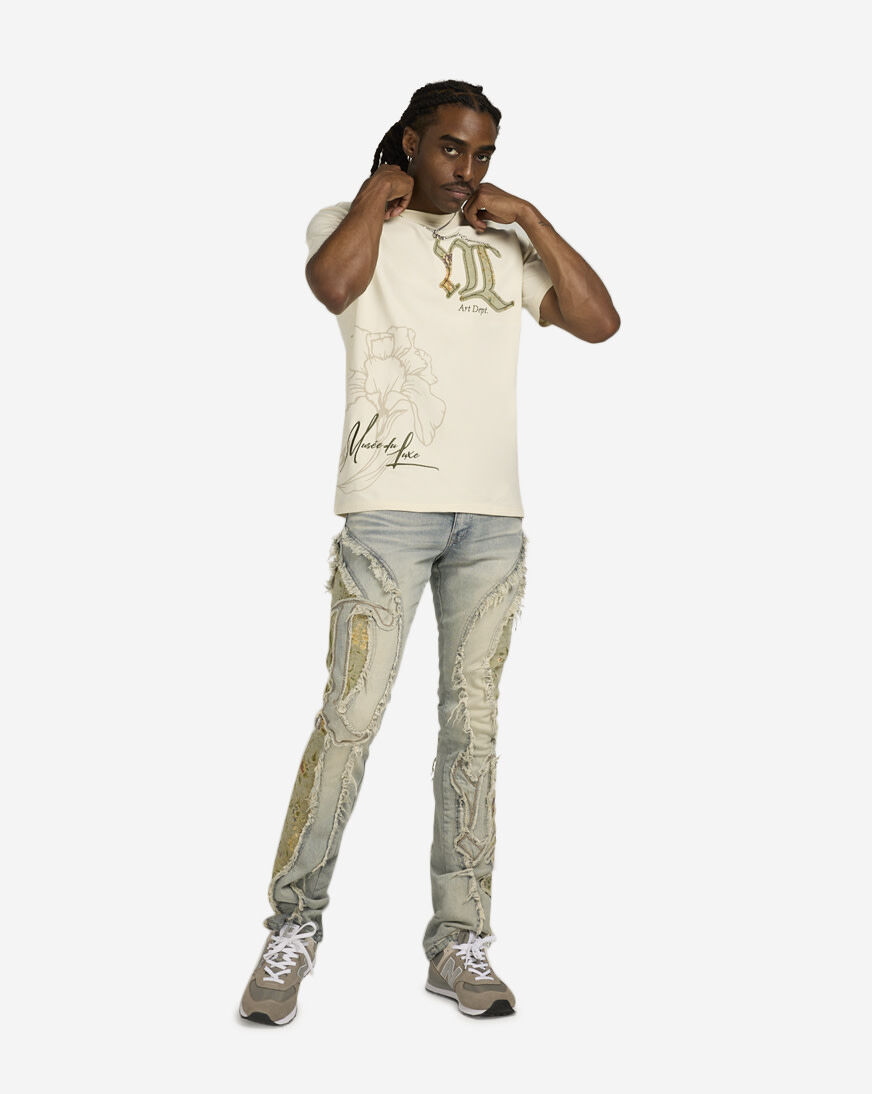 Shop Smoke Rise Tapestry Patch Tee KT24569SN-ECRU beige