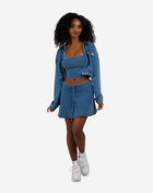 Faux Denim Knit Corset