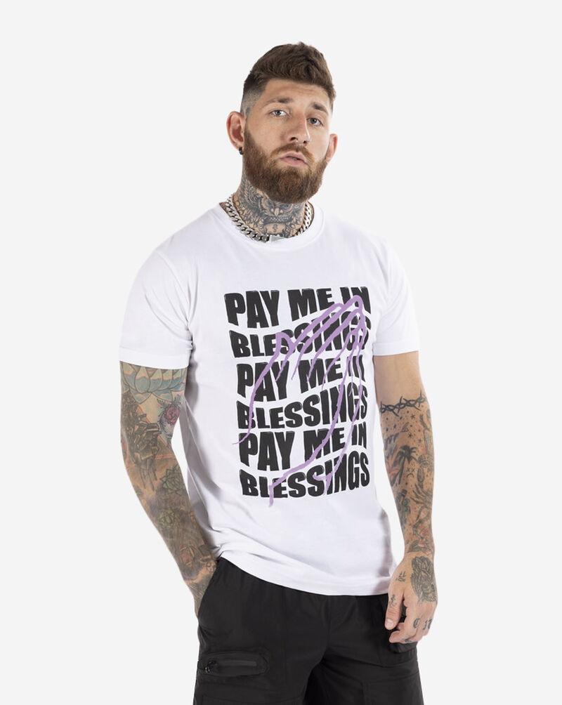 Graphic Tees Pay Me in Blessings Tee MT1961 White 1