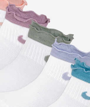 Little Kids' Ruffle 6Pk Ankle Socks