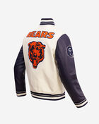 PRO STANDARD Chicago Bears Retro Classic Rib Wool Varsity Jacket  FCH643385-EMN cream 3