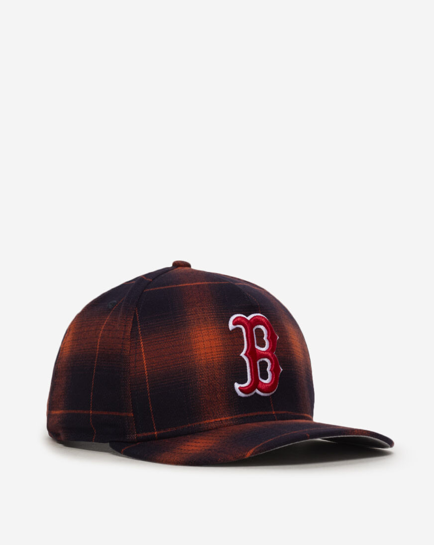Shop New Era 9Fifty Boston Red Sox A-Frame Plaid Snapback Hat