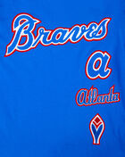 Big Boys' Atlanta Braves Retro Classic Striped Rib Tee