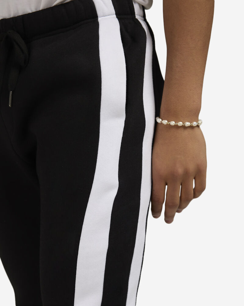 American Stitch Color Block Fleece Pants SS25B950-BLK Black 3