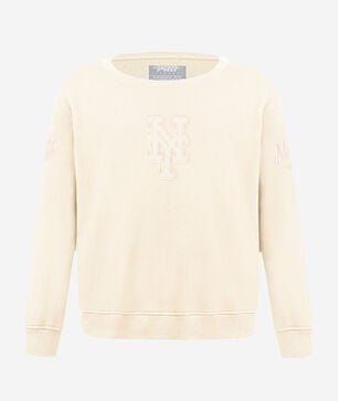 Big Boys' New York Mets Neutral Fleece Crewneck