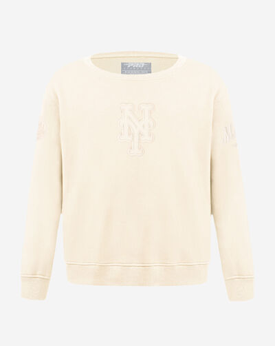 Big Boys' New York Mets Neutral Fleece Crewneck