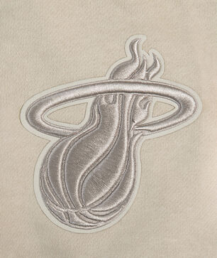 Miami Heat Neutral Drop Shoulder Fleece Pull Over Hoodie