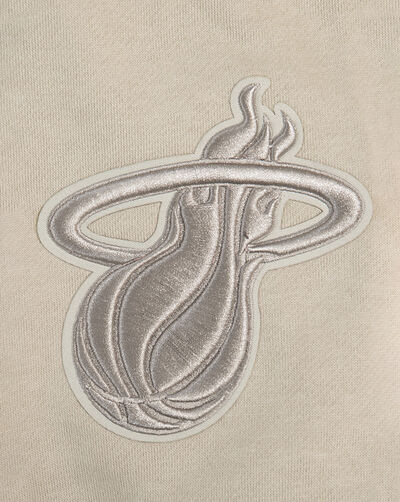 Miami Heat Neutral Drop Shoulder Fleece Pull Over Hoodie
