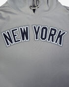 New York Yankees Classic Chenille Double Knit Short Sleeve Pull Over Hoodie 
