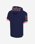 Detroit Tigers Classic Chenille Double Knit Short Sleeve Pull Over Hoodie 