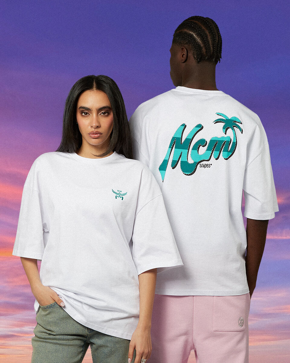 Shop MCM MCM x SNIPES Miami T-Shirt SFM252-001-2-WHT white