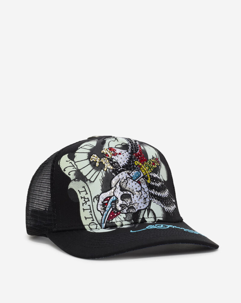 Ed Hardy 77 Eagle Hat EHH0001-43RS Black 1