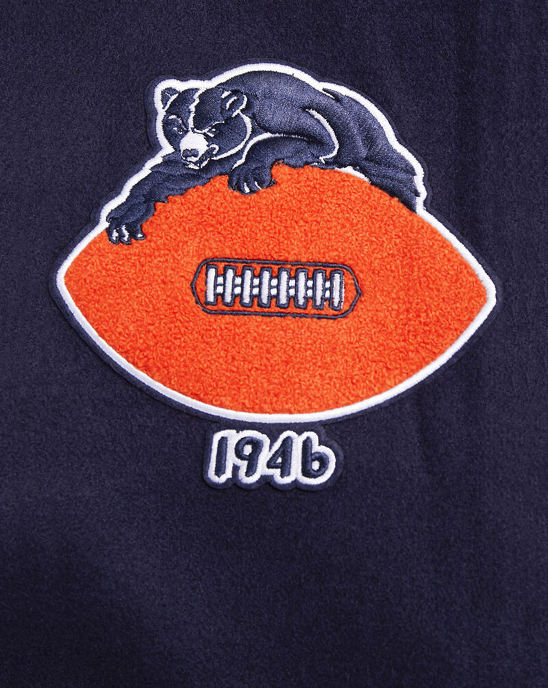PRO STANDARD Chicago Bears Retro Classic Rib Wool Varsity Jacket FCHH44001-MOM Blue 4