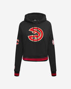 PRO STANDARD Atlanta Hawks Retro Classic Rib Cropped Pullover Hoodie BAHC58914-BRK Black 1