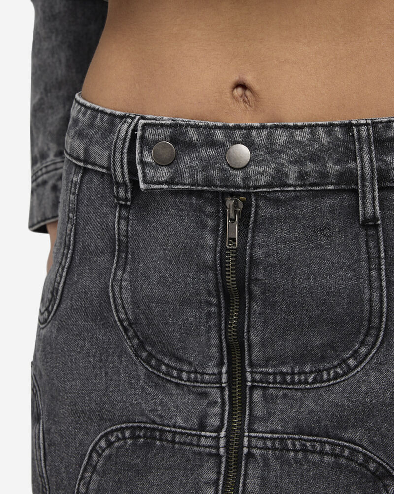 American Bazi Horse Shoe Stitching Denim Skirt RSK-9880 Black 3