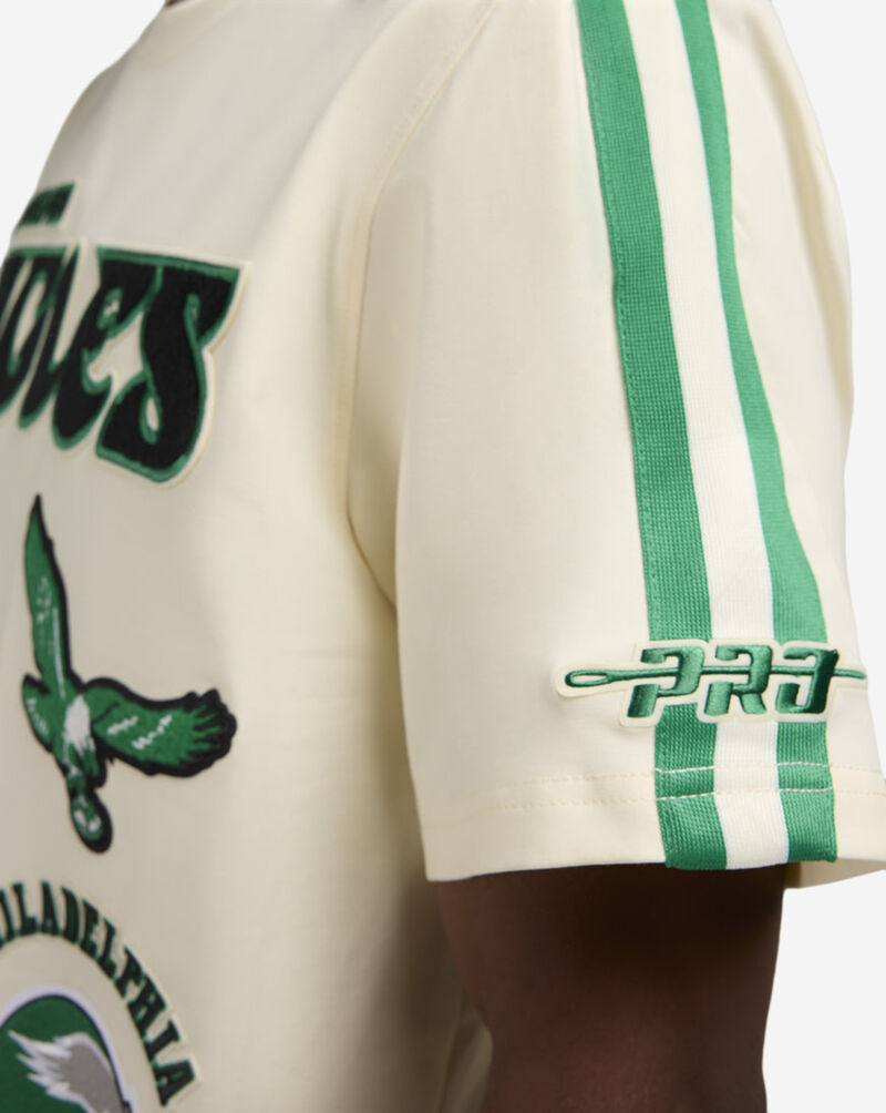 PRO STANDARD Philadelphia Eagles Retro Classic Striped Tee FPE143524-EKG cream 3