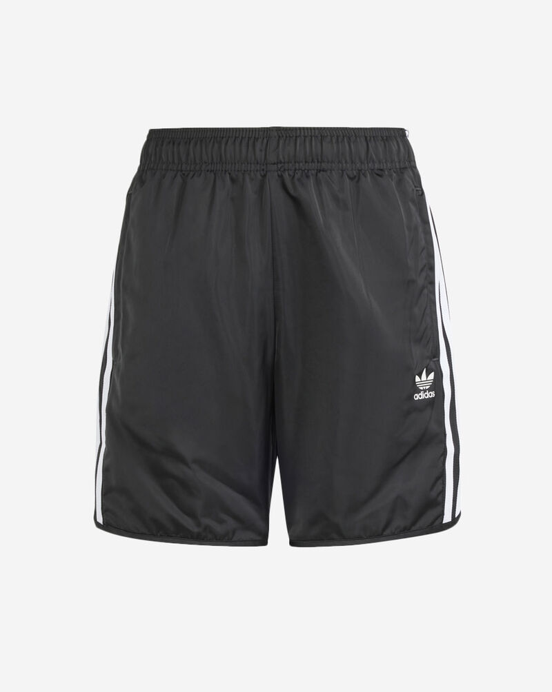 adidas Grade School 3-Stripes Nylon Shorts IT7911 Black 1