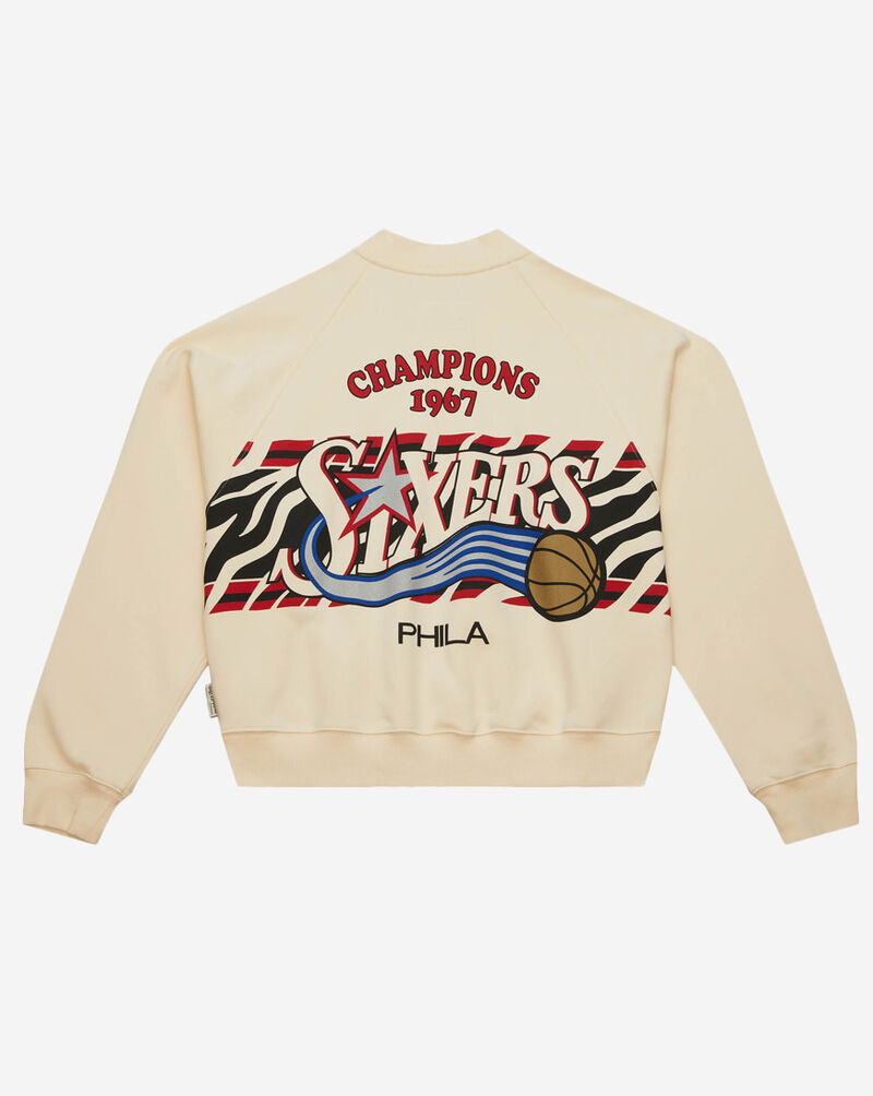 Mitchell  Ness Melody Ehsani Raglan Pullover Philadelphia 76ers OJPO6354-P76YYPPPOFWH White 2