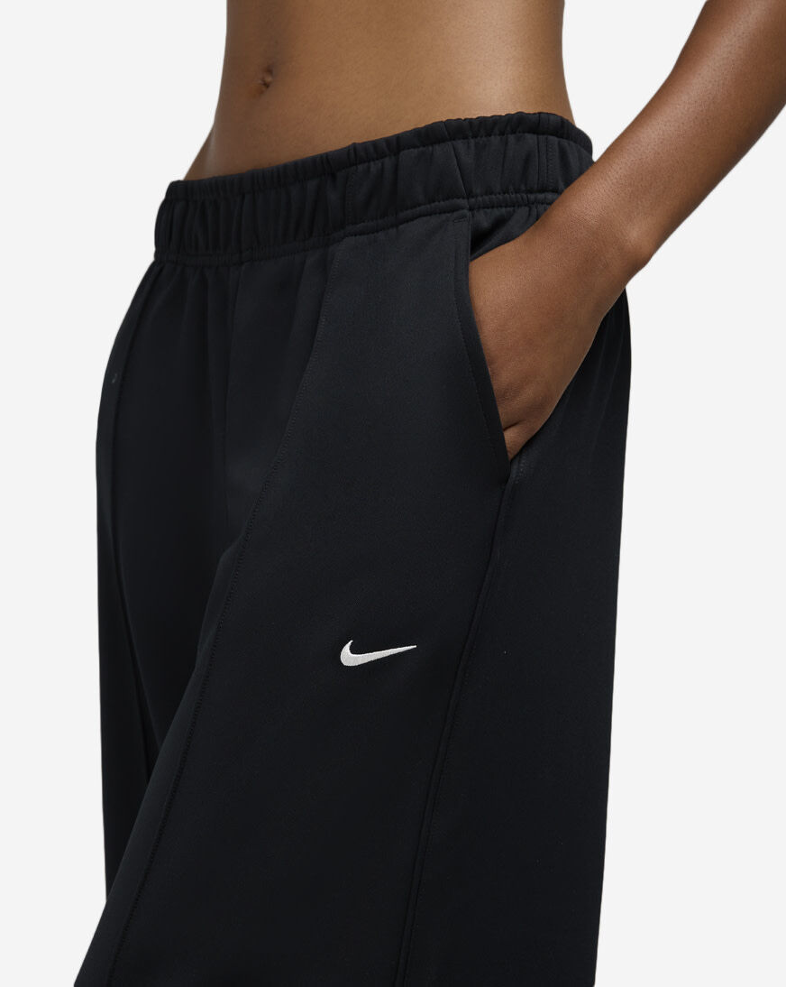 Shop Nike NSW Mid-Rise Wide-Leg Track Pants IH8514-010 black