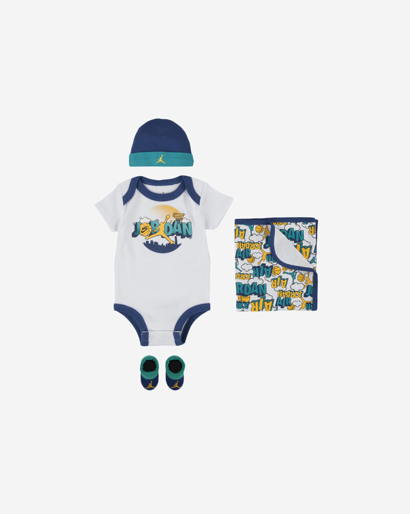 Shop Jordan Infant 4PC Blanket Set NJ0543001 white SNIPES USA