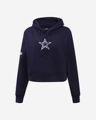 PRO STANDARD Dallas Cowboys Classic Fleece Cropped Pull Over Hoodie FDCC410316-MDN Blue 1
